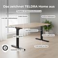 TELDRA Home, 2-Motoren-Schreibtisch | 1600 x 800 mm, elektrisch höhenverstellbar, Wildeiche - 10 Thumbnail Image