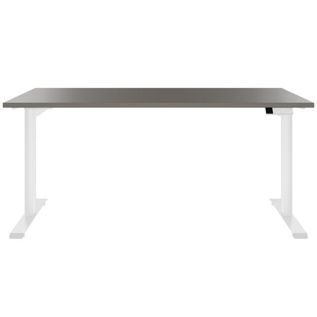 TELDRA Home, 2-Motoren-Schreibtisch | 1600 x 800 mm, elektrisch höhenverstellbar, Cubanitgrau
