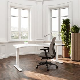 TELDRA Office, 2-Motoren-Schreibtisch | 1200 - 2000 x 800 mm, elektrisch höhenverstellbar, Weiß