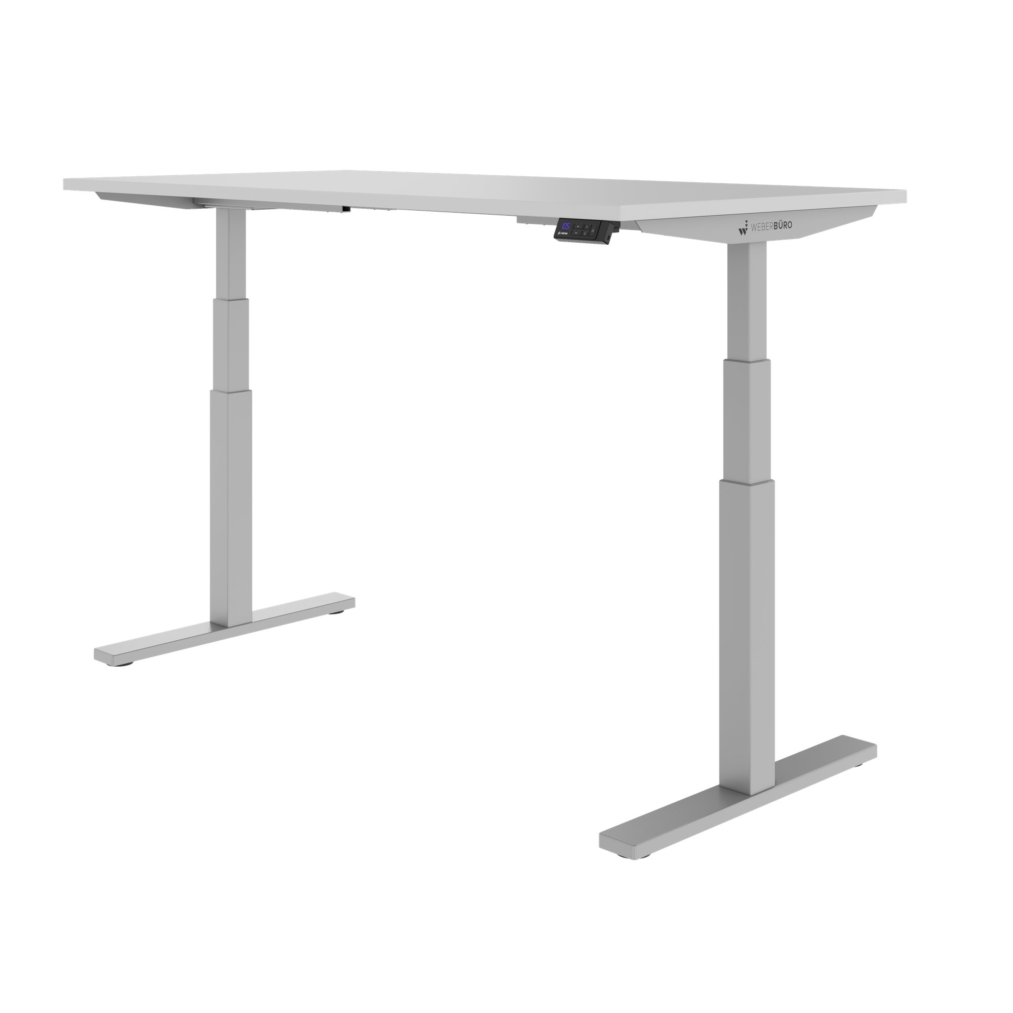 TELDRA Office, Desk a 2 motori | 1200 - 1800 x 800 mm, regolabile in altezza elettricamente, grigio perla - 4 Main Image