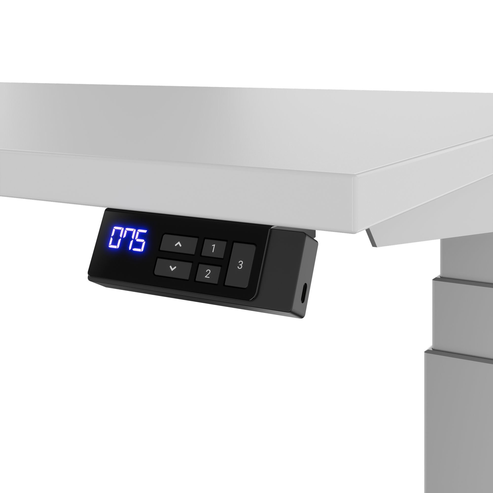TELDRA Office, Desk a 2 motori | 1200 - 1800 x 800 mm, regolabile in altezza elettricamente, grigio perla - 7 Main Image