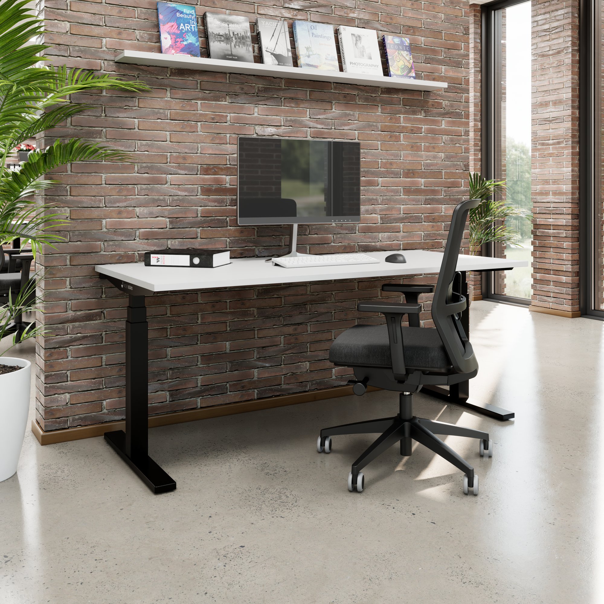 TELDRA Office, Desk a 2 motori | 1200 - 1800 x 800 mm, regolabile in altezza elettricamente, grigio perla - 9 Main Image