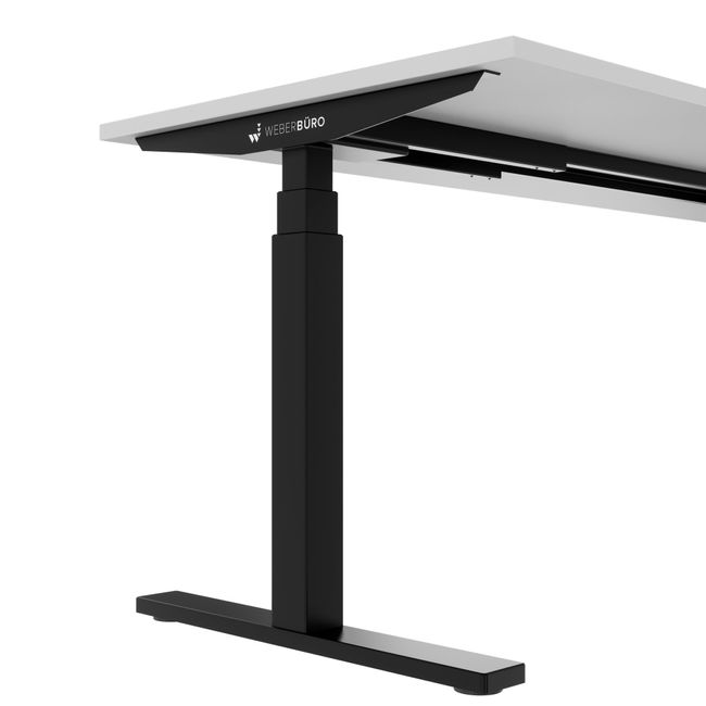 TELDRA Office, 2-Motoren-Schreibtisch | 1200 - 1800 mm, elektrisch höhenverstellbar, Perlgrau