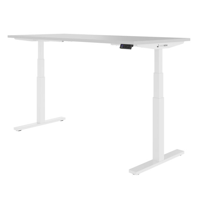 TELDRA Office, 2-Motoren-Schreibtisch | 1600 - 1800 mm, elektrisch höhenverstellbar, Perlgrau TELDRA Office, 2-Motoren-Schreibtisch | 1600 - 1800 mm, elektrisch höhenverstellbar, Perlgrau