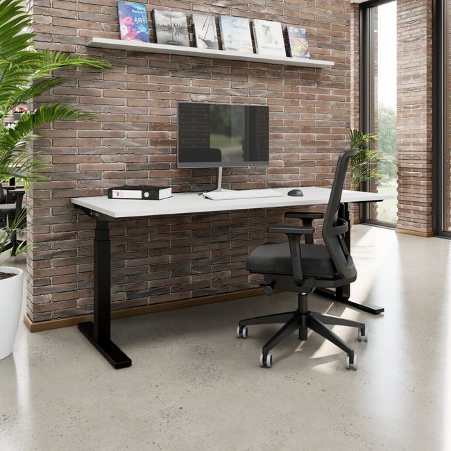 TELDRA Office, Bureau à 2 moteurs | 1200 - 1800 x 800 mm, réglable à hauteur électrique, gris perlé - 9 Main Image