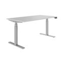 TELDRA Office, Desk a 2 motori | 1200 - 1800 x 800 mm, regolabile in altezza elettricamente, grigio perla - 1 Thumbnail Image