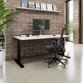 TELDRA Office, Desk a 2 motori | 1200 - 1800 x 800 mm, regolabile in altezza elettricamente, grigio perla - 9 Thumbnail Image