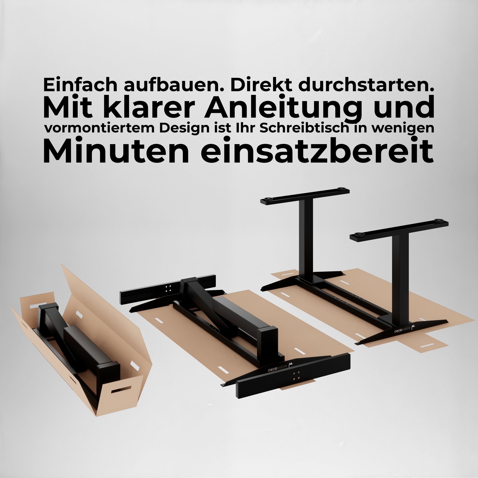 TELDRA Office, 2-Motoren-Schreibtisch | 1600 - 1800 mm, elektrisch höhenverstellbar, Schwarz - 17 Main Image