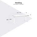 TELDRA Office, Desk a 2 motori | 1200 - 1800 x 800 mm, regolabile in altezza elettricamente, nero - 8 Thumbnail Image