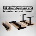 TELDRA Office, 2-Motoren-Schreibtisch | 1200 - 1800 mm, elektrisch höhenverstellbar, Schwarz