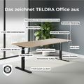 TELDRA Office, 2-Motoren-Schreibtisch | 1600 - 1800 mm, elektrisch höhenverstellbar, Ahorn