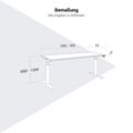 TELDRA Office, Desk a 2 motori | 1600 - 1800 x 800 mm, regolabile in altezza elettricamente, antracite - 8 Thumbnail Image