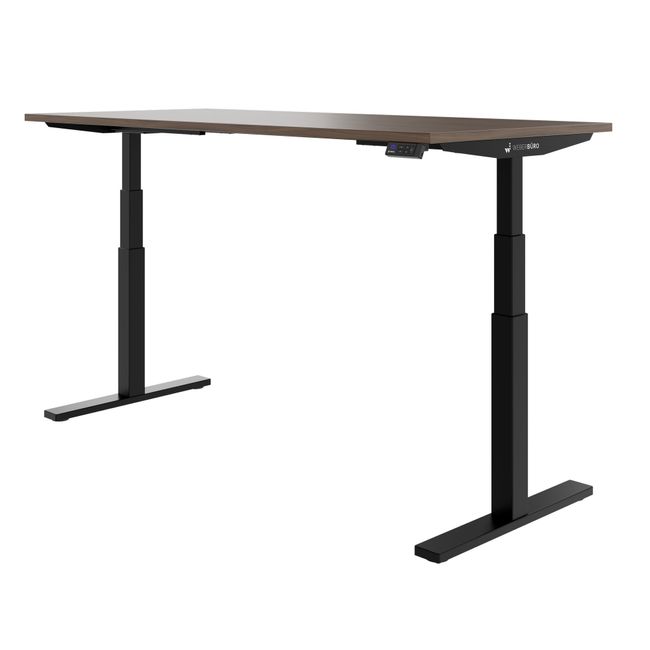 TELDRA Office, 2-Motoren-Schreibtisch | 1600 - 1800 mm, elektrisch höhenverstellbar, Nussbaum TELDRA Office, 2-Motoren-Schreibtisch | 1600 - 1800 mm, elektrisch höhenverstellbar, Nussbaum