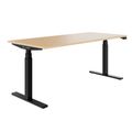 TELDRA Office, Bureau à 2 moteurs | 1600 - 1800 x 800 mm, réglable à hauteur électrique, en chêne en placage en bois réel - 1 Thumbnail Image