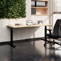 TELDRA Office, Bureau à 2 moteurs | 1600 - 1800 x 800 mm, réglable à hauteur électrique, en chêne en placage en bois réel - 3 Thumbnail Image