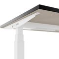 TELDRA Office, Bureau à 2 moteurs | 1600 - 1800 x 800 mm, réglable à hauteur électrique, charbon de bois en linoléum - 5 Thumbnail Image