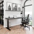 TELDRA Office, Bureau à 2 moteurs | 1600 - 1800 x 800 mm, réglable à hauteur électrique, charbon de bois en linoléum - 9 Thumbnail Image