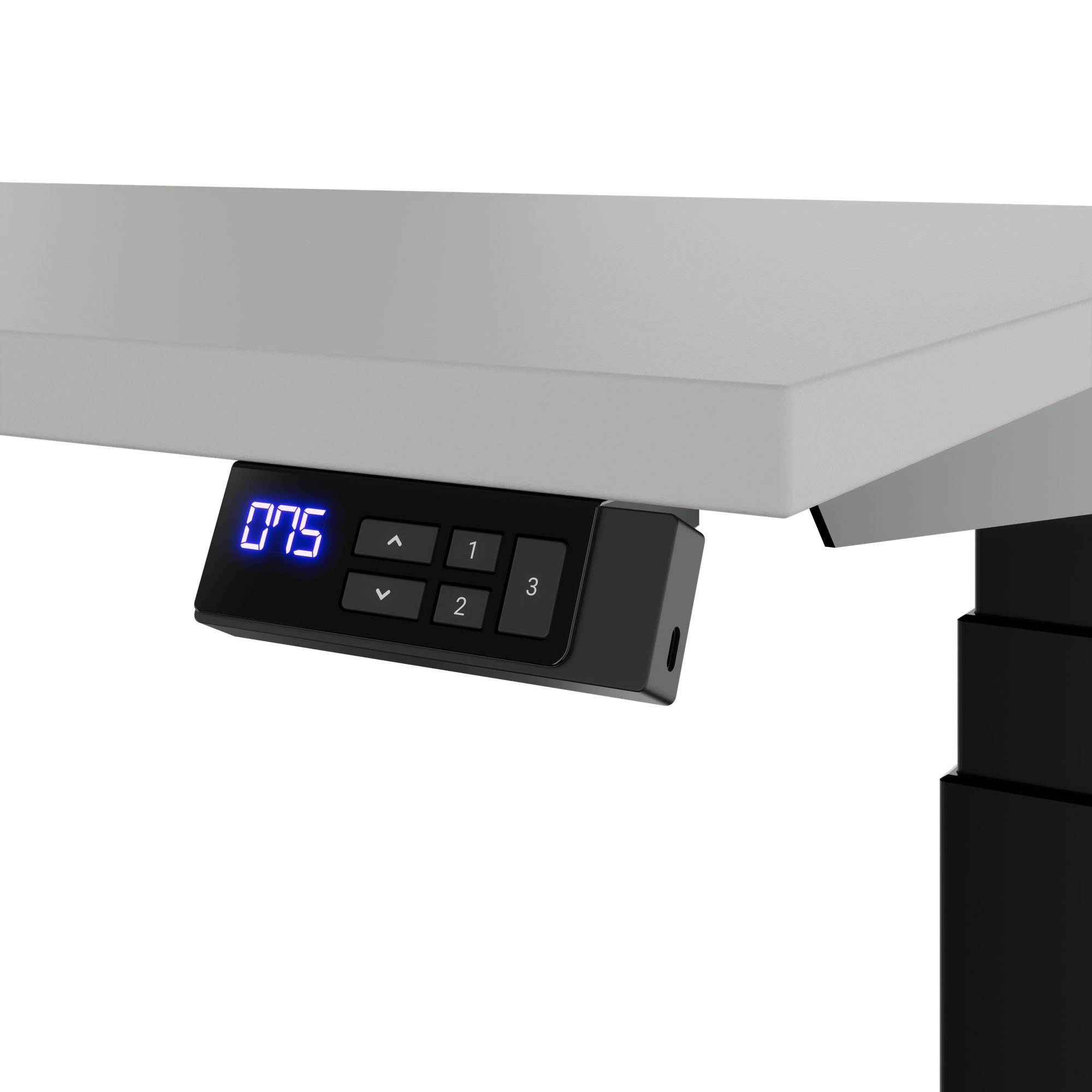 TELDRA Office, 2-Motoren-Schreibtisch | 1600 - 1800 mm, elektrisch höhenverstellbar, Linoleum Pebble - 6 Main Image