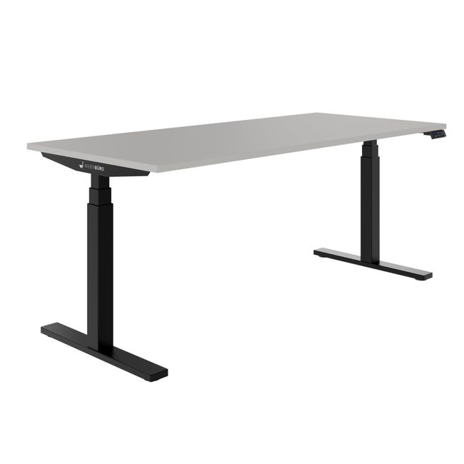TELDRA Office, 2-motor desk | 1800 mm, electrically height-adjustable, Linoleum Pebble  - 1 Main Image