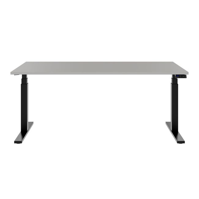 TELDRA Office, 2-motor desk | 1800 mm, electrically height-adjustable, Linoleum Pebble  - 3 Main Image