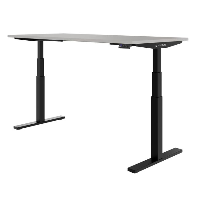 TELDRA Office, 2-Motoren-Schreibtisch | 1600 - 1800 mm, elektrisch höhenverstellbar, Linoleum Pebble TELDRA Office, 2-Motoren-Schreibtisch | 1600 - 1800 mm, elektrisch höhenverstellbar, Linoleum Pebble