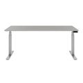 TELDRA Office, 2-motor desk | 1600 - 1800 x 800 mm, electrically height adjustable, linoleum Pebble - 3 Thumbnail Image