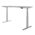 TELDRA Office, 2-motor desk | 1600 - 1800 x 800 mm, electrically height adjustable, linoleum Pebble - 4 Thumbnail Image