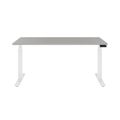 TELDRA Office, 2-motor desk | 1600 - 1800 x 800 mm, electrically height adjustable, linoleum Pebble - 3 Thumbnail Image