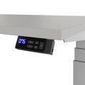 TELDRA Office, 2-motor desk | 1600 - 1800 x 800 mm, electrically height adjustable, linoleum Pebble - 7 Thumbnail Image