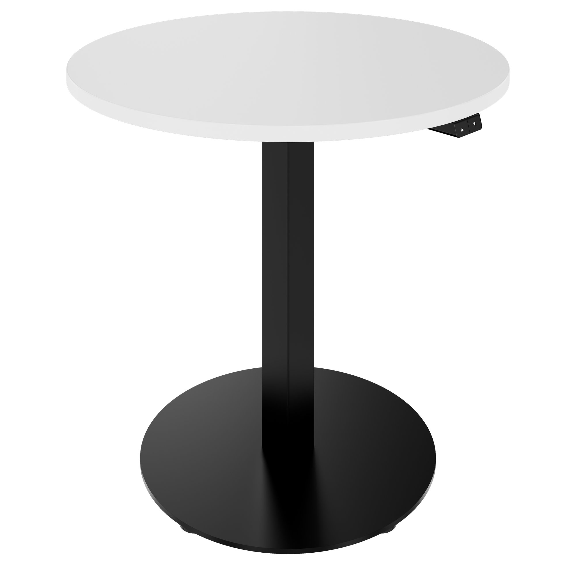 OPTIMA Up meeting table | Ø 800 mm, round, electrically height adjustable, white - 3 Main Image