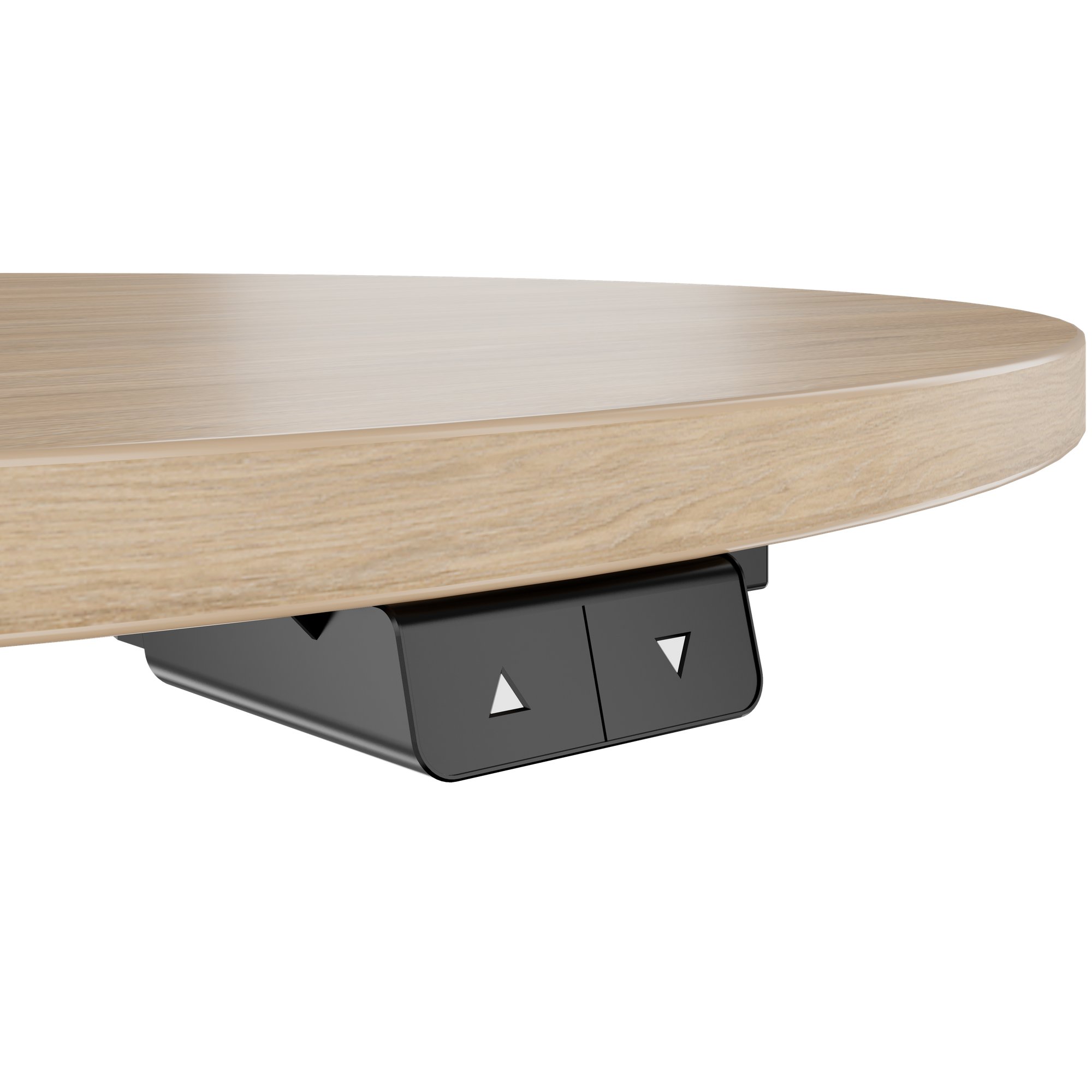 OPTIMA Up meeting table | Ø 800 mm, round, electrically height adjustable, amber oak - 5 Main Image