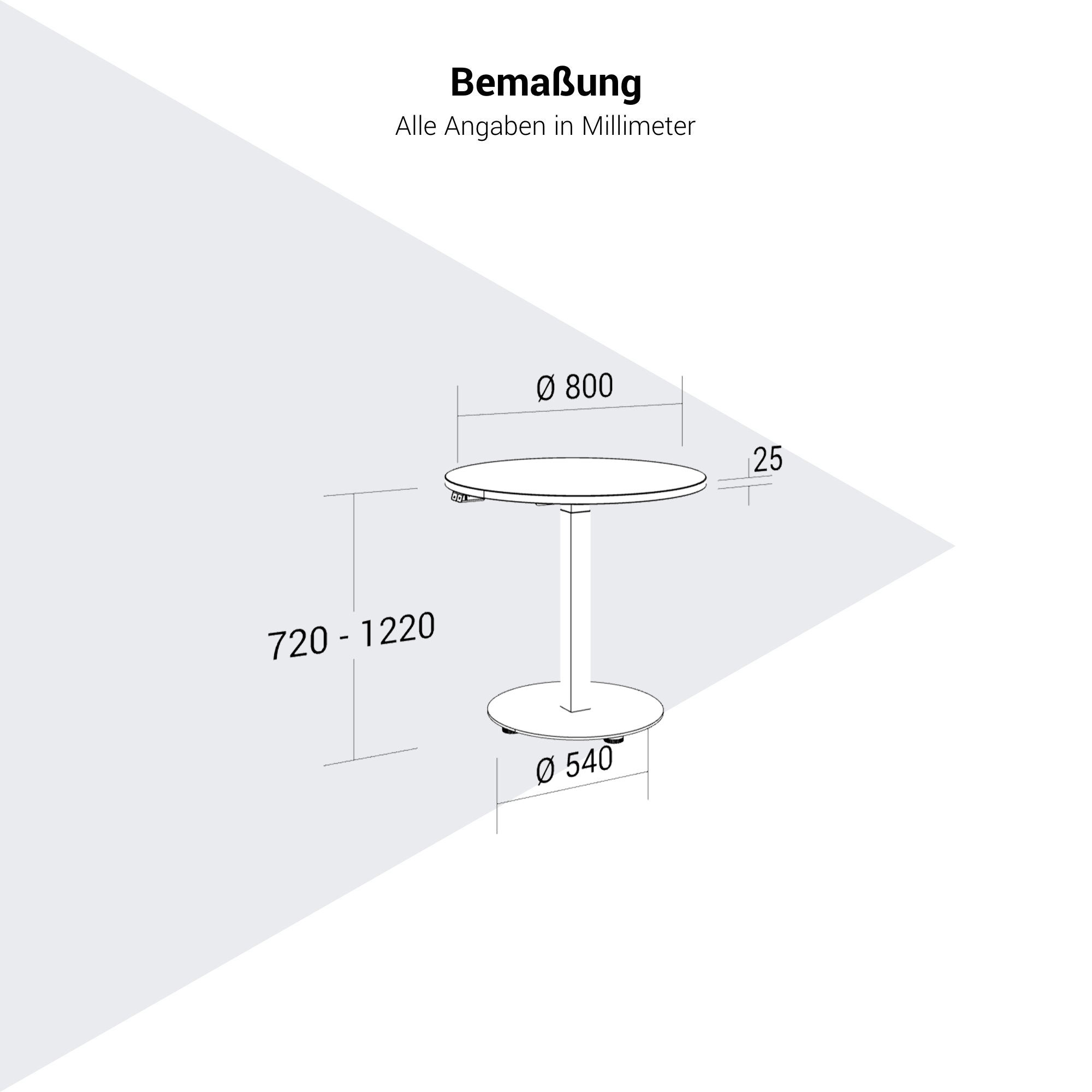 OPTIMA Up meeting table | Ø 800 mm, round, electrically height adjustable, amber oak - 7 Main Image