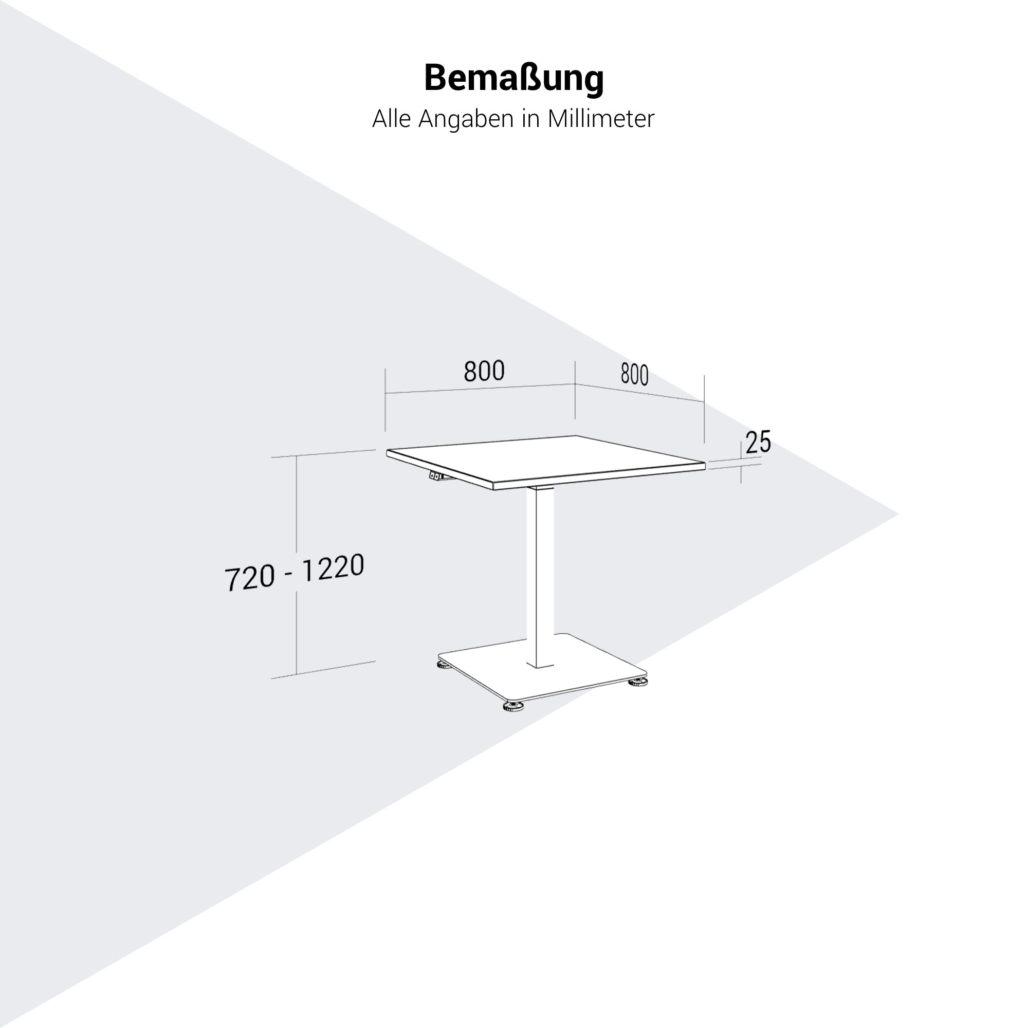 OPTIMA Up meeting table | 800 x 800 mm, electrically height adjustable, amber oak - 7 Main Image