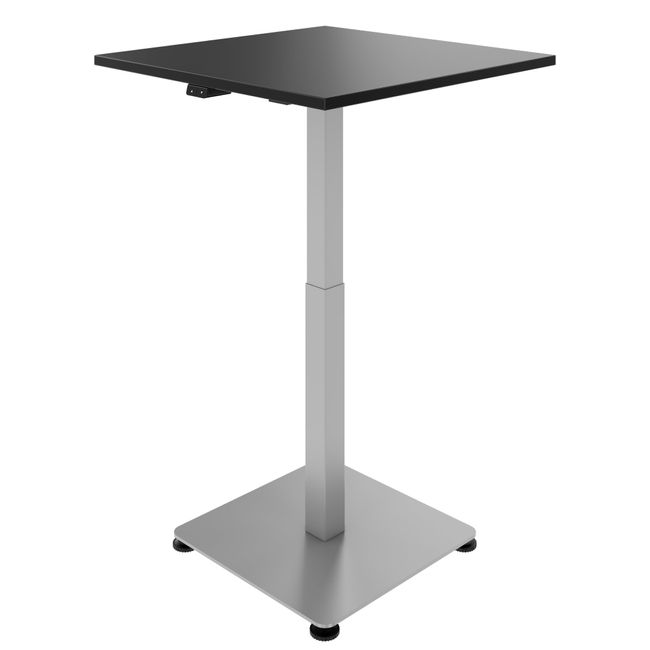 OPTIMA UP Besprechungstisch | 800 x 800 mm, elektrisch höhenverstellbar, Schwarz