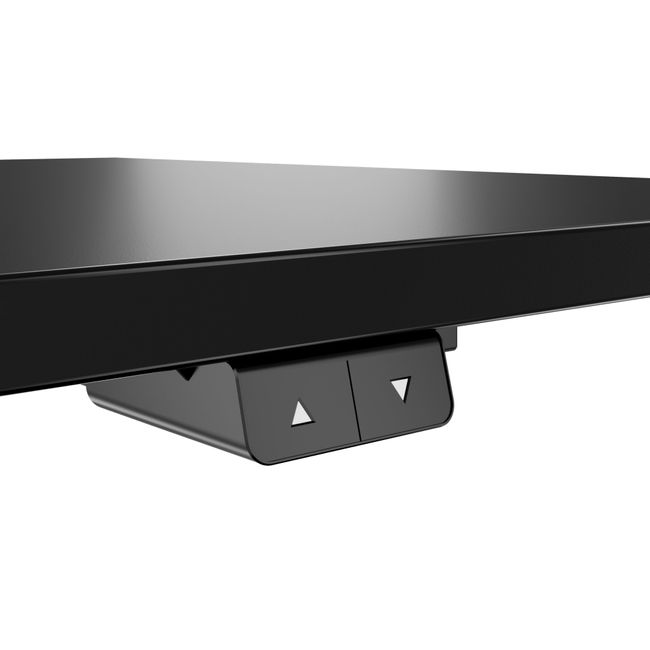 OPTIMA UP Besprechungstisch | 800 x 800 mm, elektrisch höhenverstellbar, Schwarz