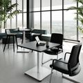 OPTIMA Up meeting table | 800 x 800 mm, electrically height adjustable, black - 9 Thumbnail Image