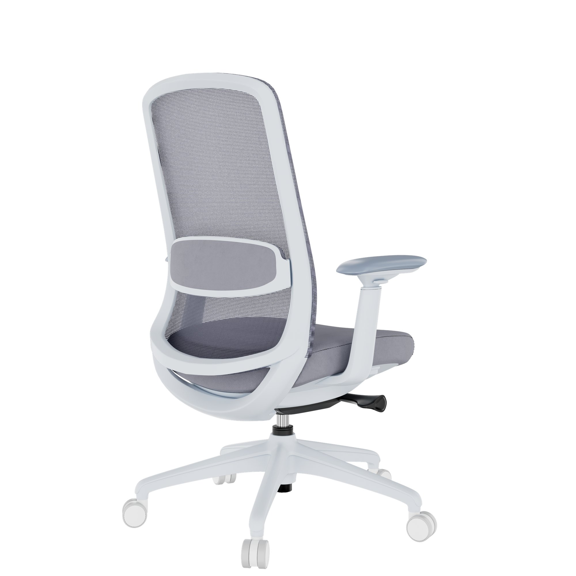 Smart Regola Net Office Swivel Chair | Meccanica sincrona, braccioli 4D, poggiatesta opzionale, grigio - 4 Main Image