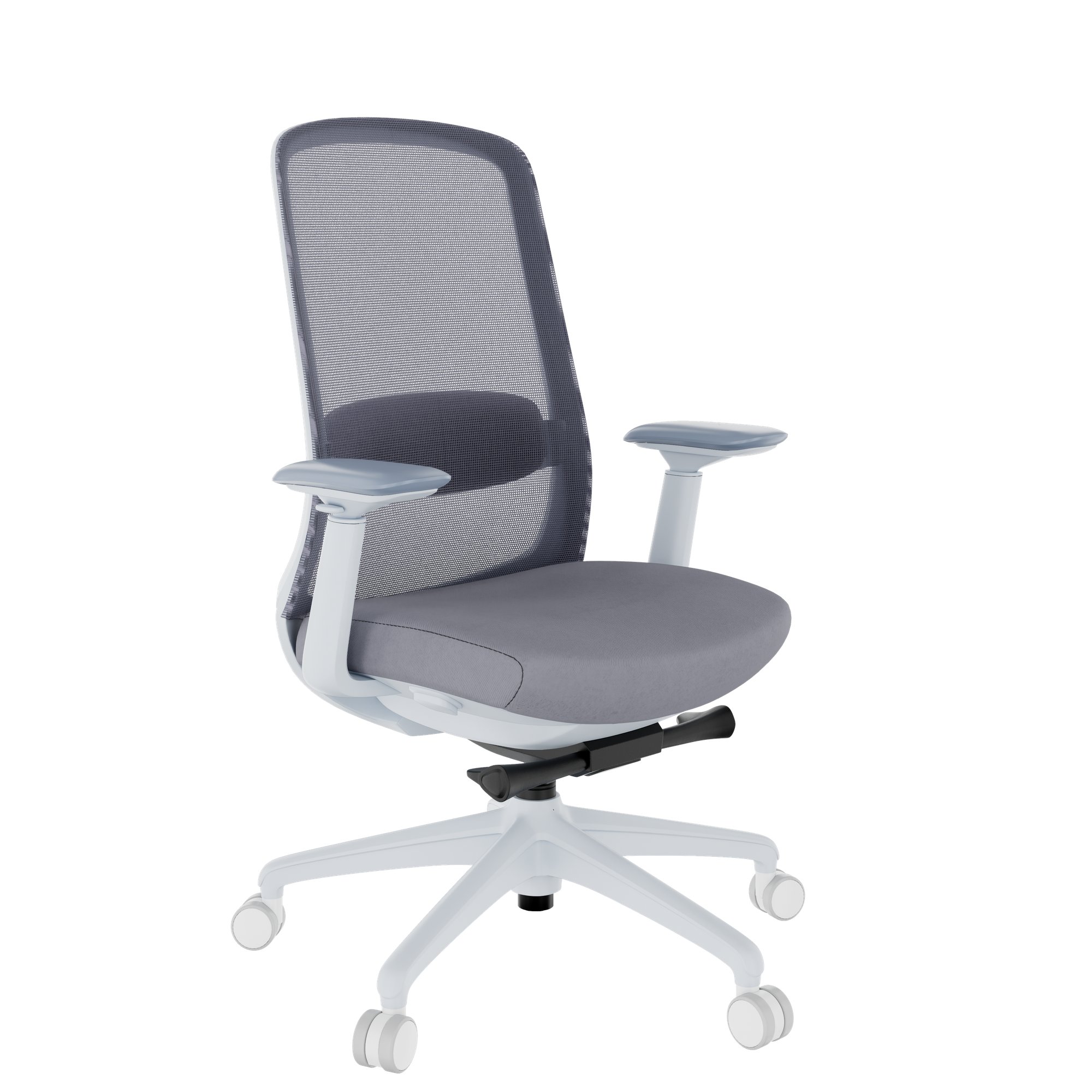Smart Regola Net Office Swivel Chair | Meccanica sincrona, braccioli 4D, poggiatesta opzionale, grigio - 1 Main Image