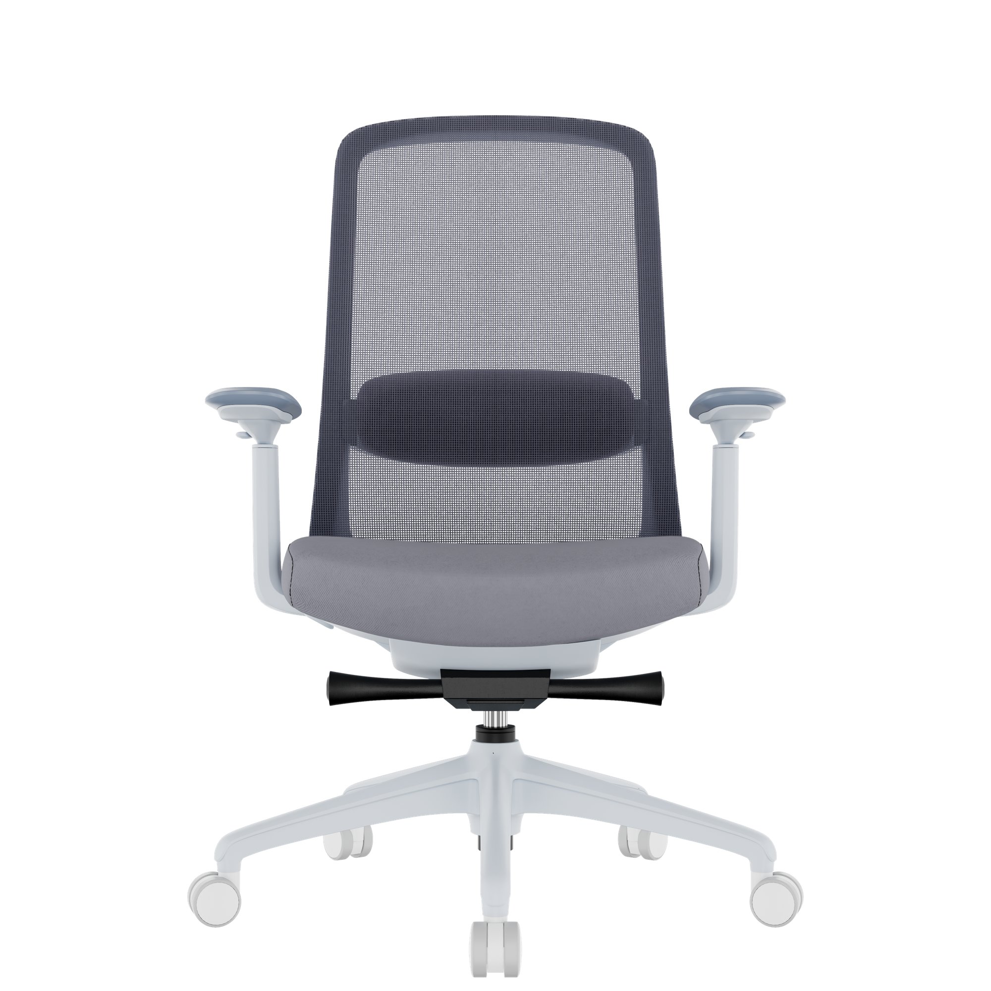 Smart Regola Net Office Swivel Chair | Meccanica sincrona, braccioli 4D, poggiatesta opzionale, grigio - 2 Main Image