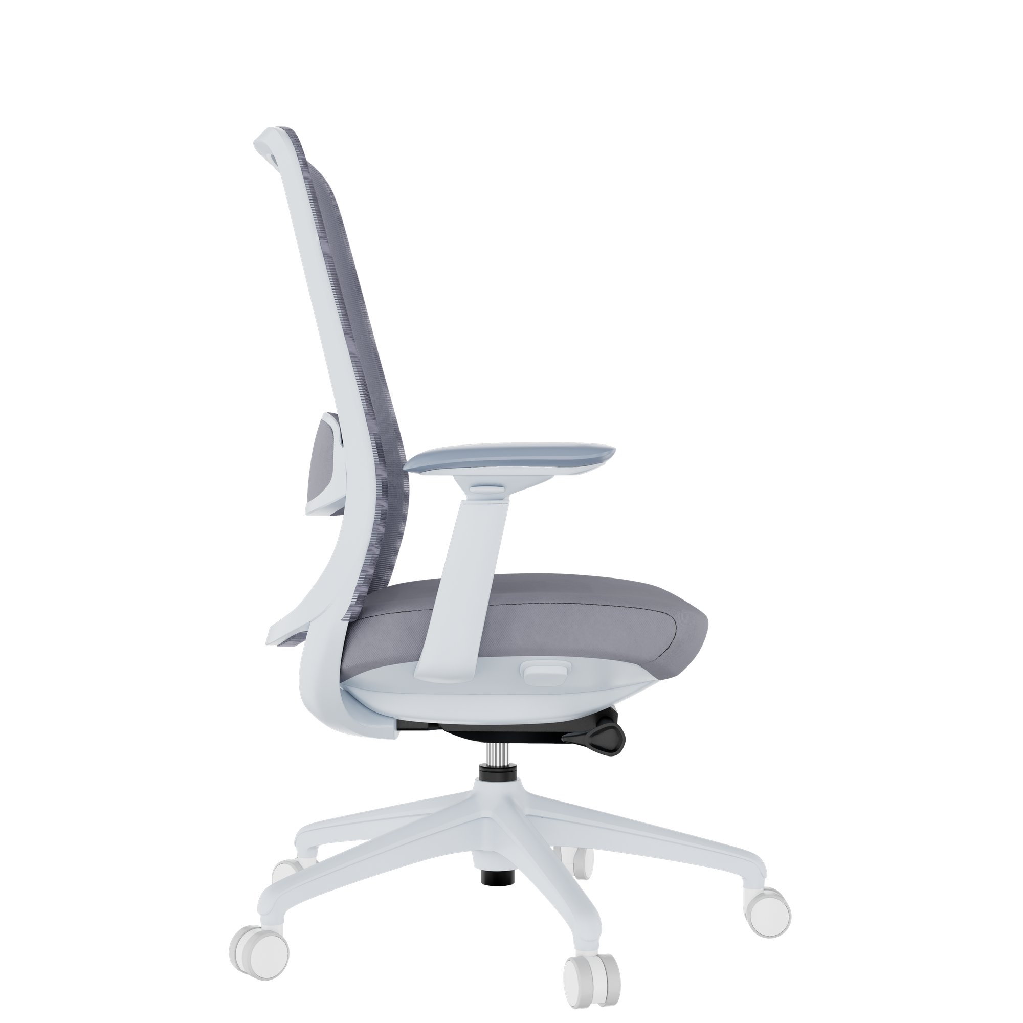 Smart Regola Net Office Swivel Chair | Meccanica sincrona, braccioli 4D, poggiatesta opzionale, grigio - 3 Main Image