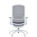 Smart Regola Net Office Swivel Chair | Meccanica sincrona, braccioli 4D, poggiatesta opzionale, grigio - 5 Thumbnail Image