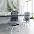 SMART ADJUST NET Bürodrehstuhl | Synchronmechanik, 4D-Armlehnen, Kopfstütze optional, Grau