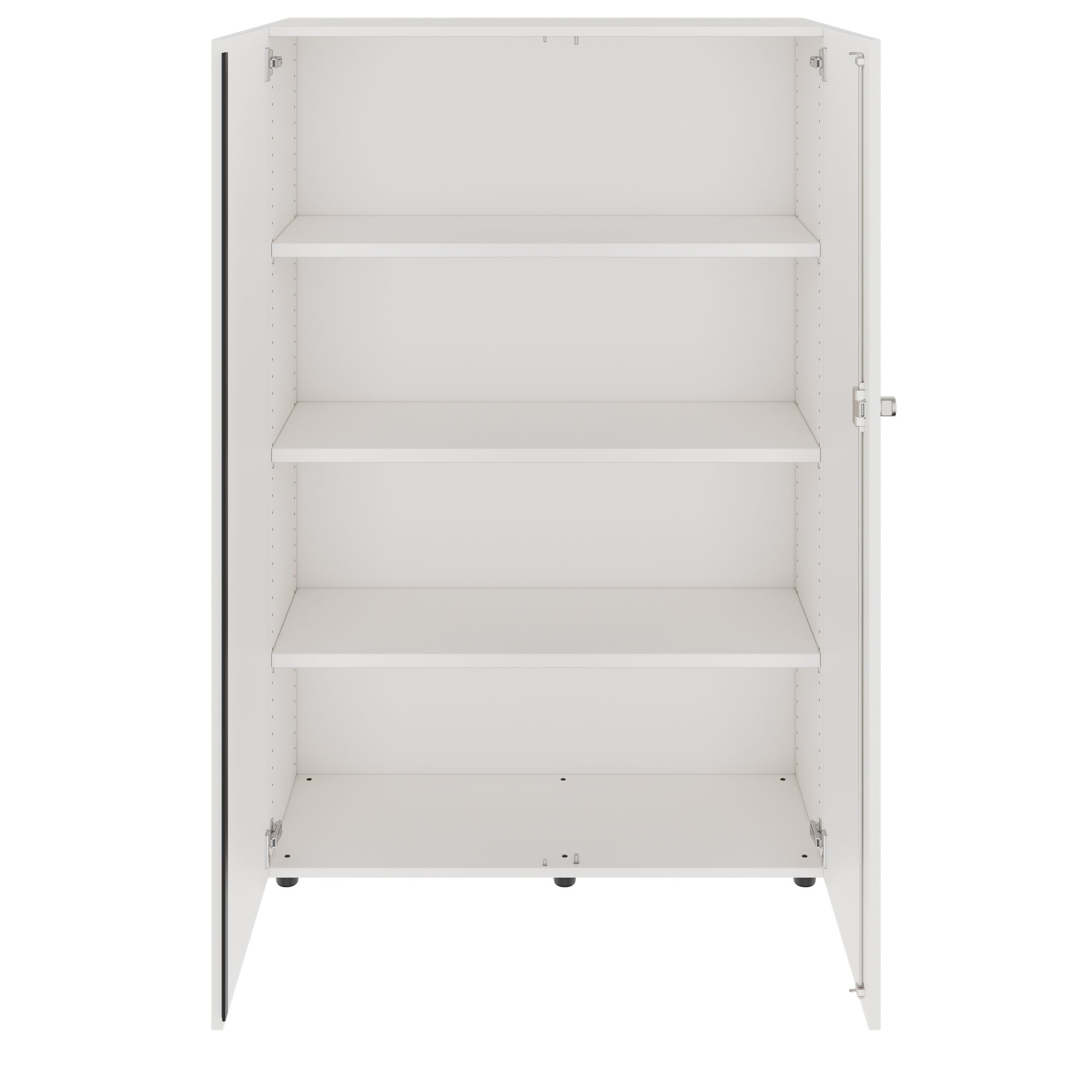 PRO Cabinetto per porte dell'ala | 4 OH, 800 - 1200 x 1510 mm, morbido, bianco - 3 Main Image