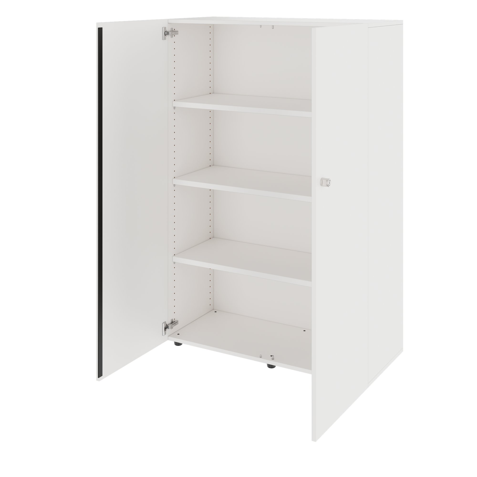 PRO Cabinetto per porte dell'ala | 4 OH, 800 - 1200 x 1510 mm, morbido, bianco - 4 Main Image