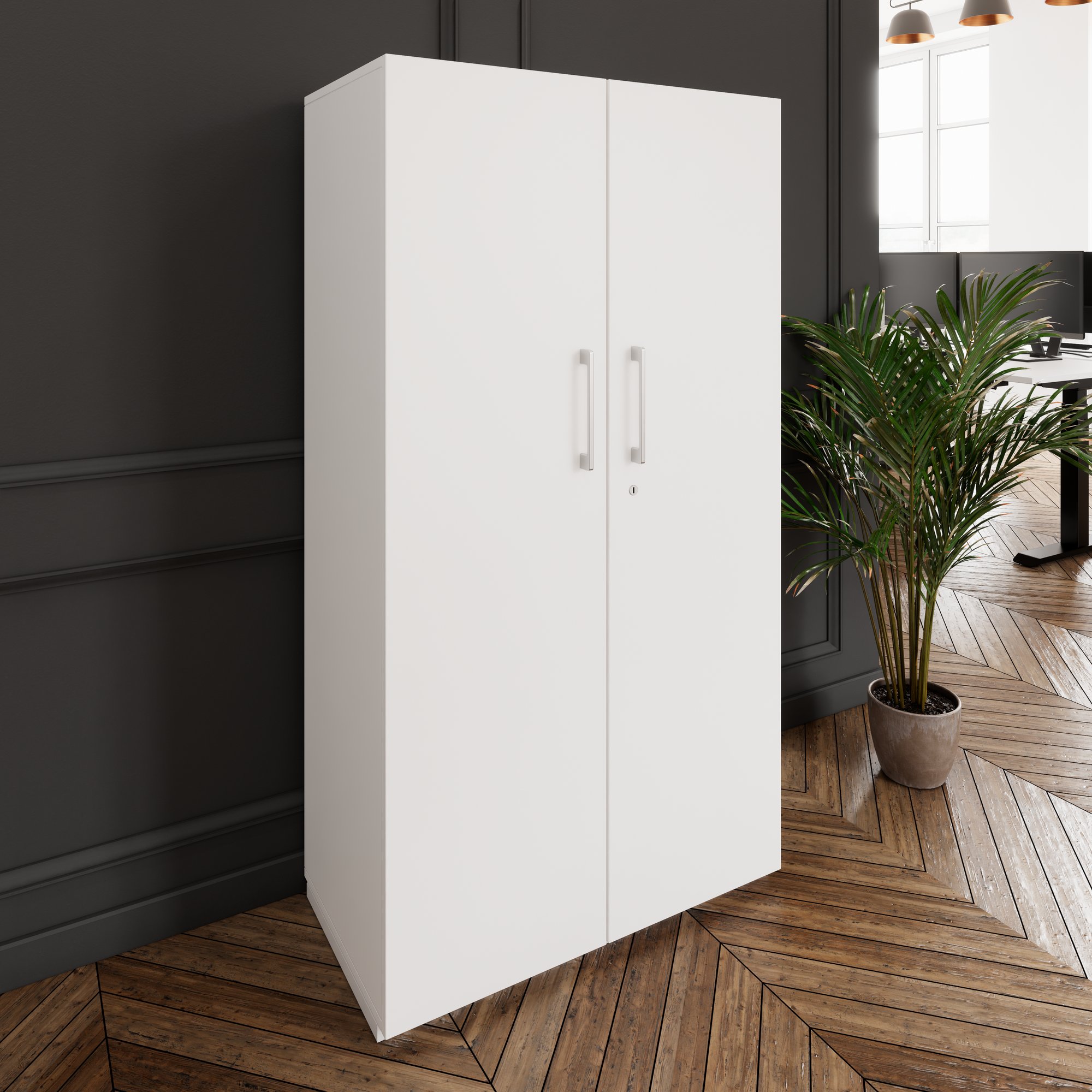 PRO Cabinetto per porte dell'ala | 4 OH, 800 - 1200 x 1510 mm, morbido, bianco - 15 Main Image