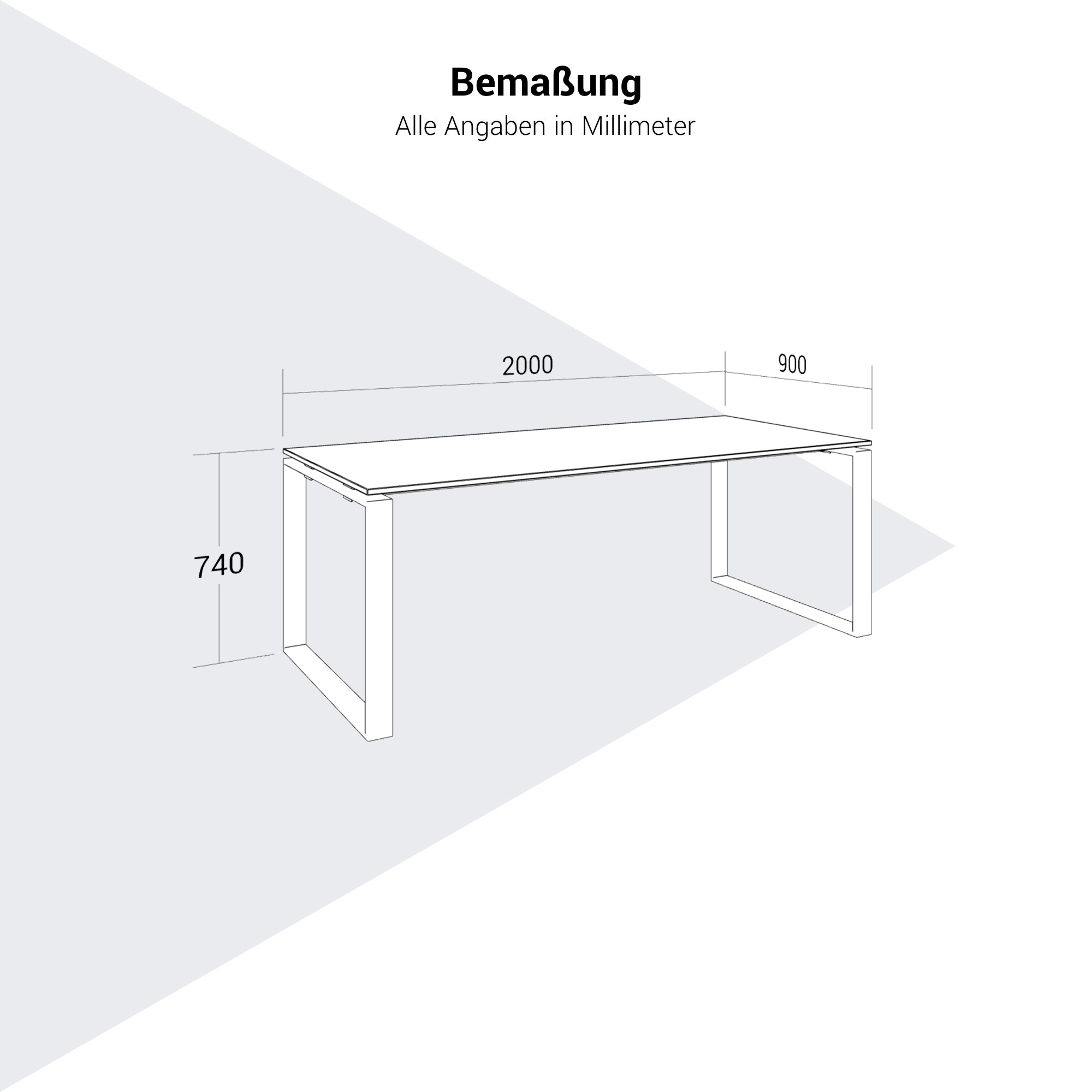 ART Bureau | 2000 x 900 mm, gris foncé - 6 Main Image