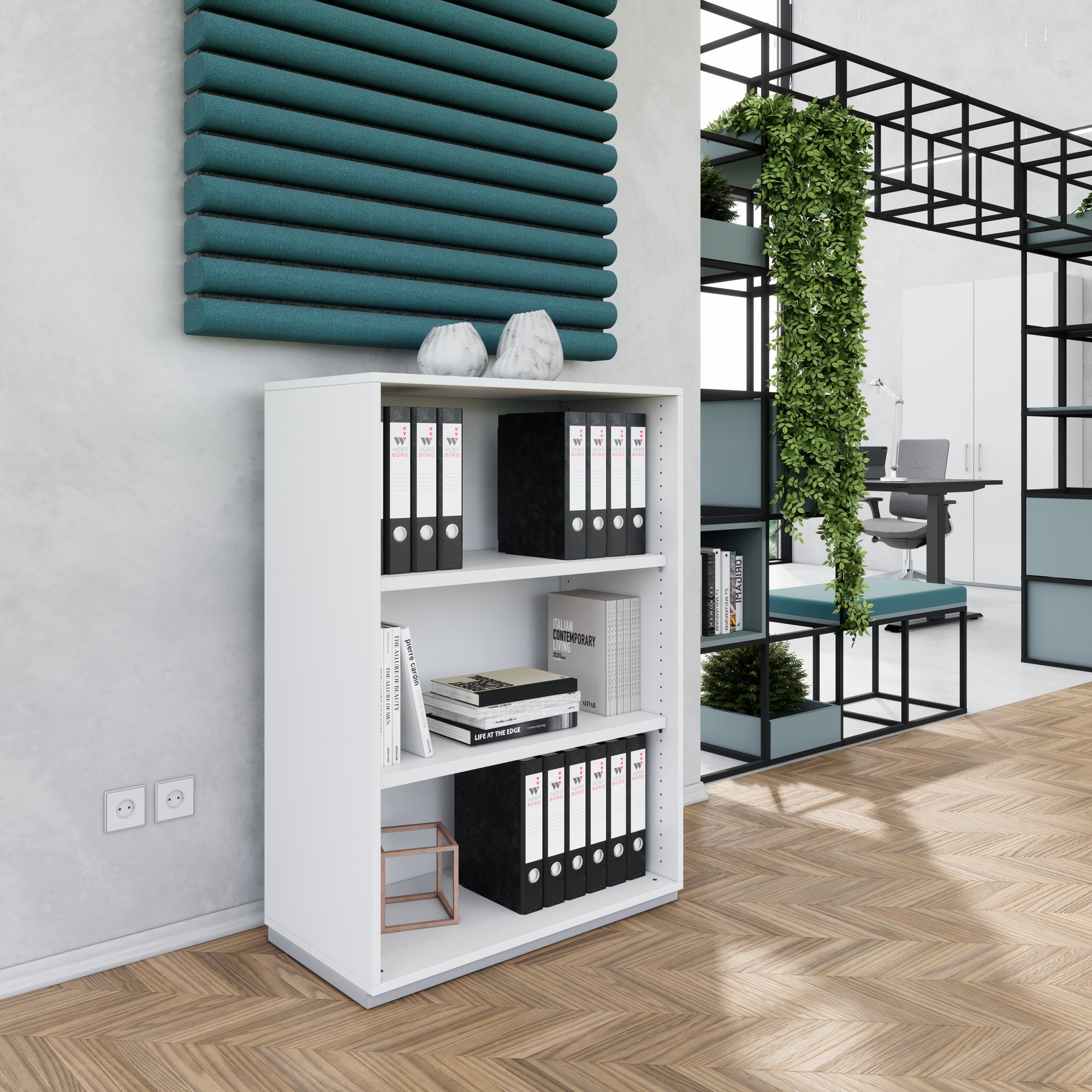 PRO Cabinet scaffale | 3 OH, 400 - 1200 x 1140 mm, grigio - 12 Main Image