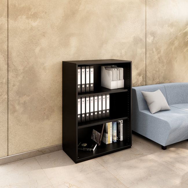 PRO Regalschrank | 3 OH, 400 - 1200 x 1140 mm, Schwarz PRO Regalschrank | 3 OH, 400 - 1200 x 1140 mm, Schwarz