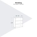PRO Cabinet scaffale | 3 OH, 400 - 1200 x 1140 mm, nero - 11 Thumbnail Image