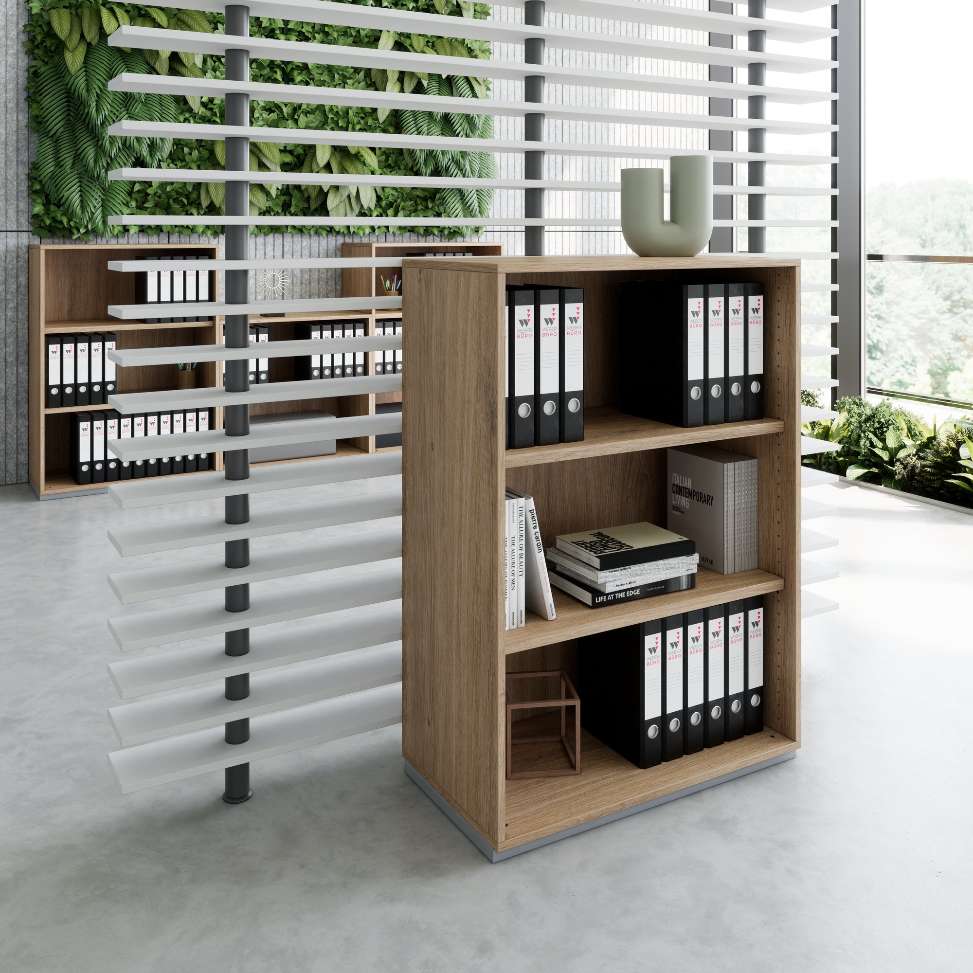 PRO Cabinet scaffale | 3 OH, 400 - 1200 x 1140 mm, quercia naturale - 12 Main Image